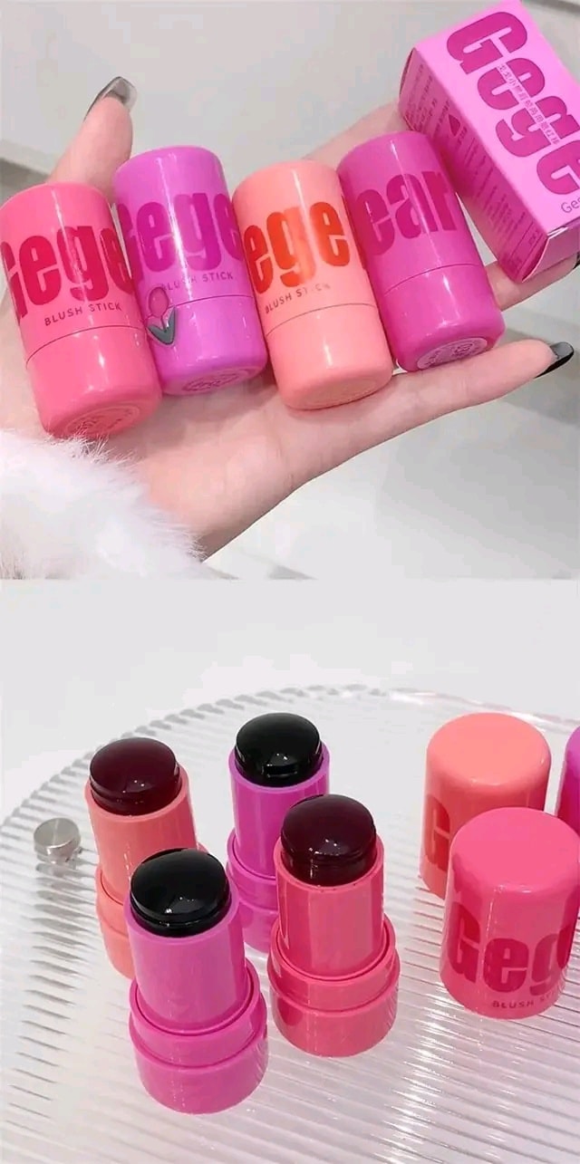 3-in-1 Cheek Lip Tinted Moistured Blush Stick Water Jelly Tint