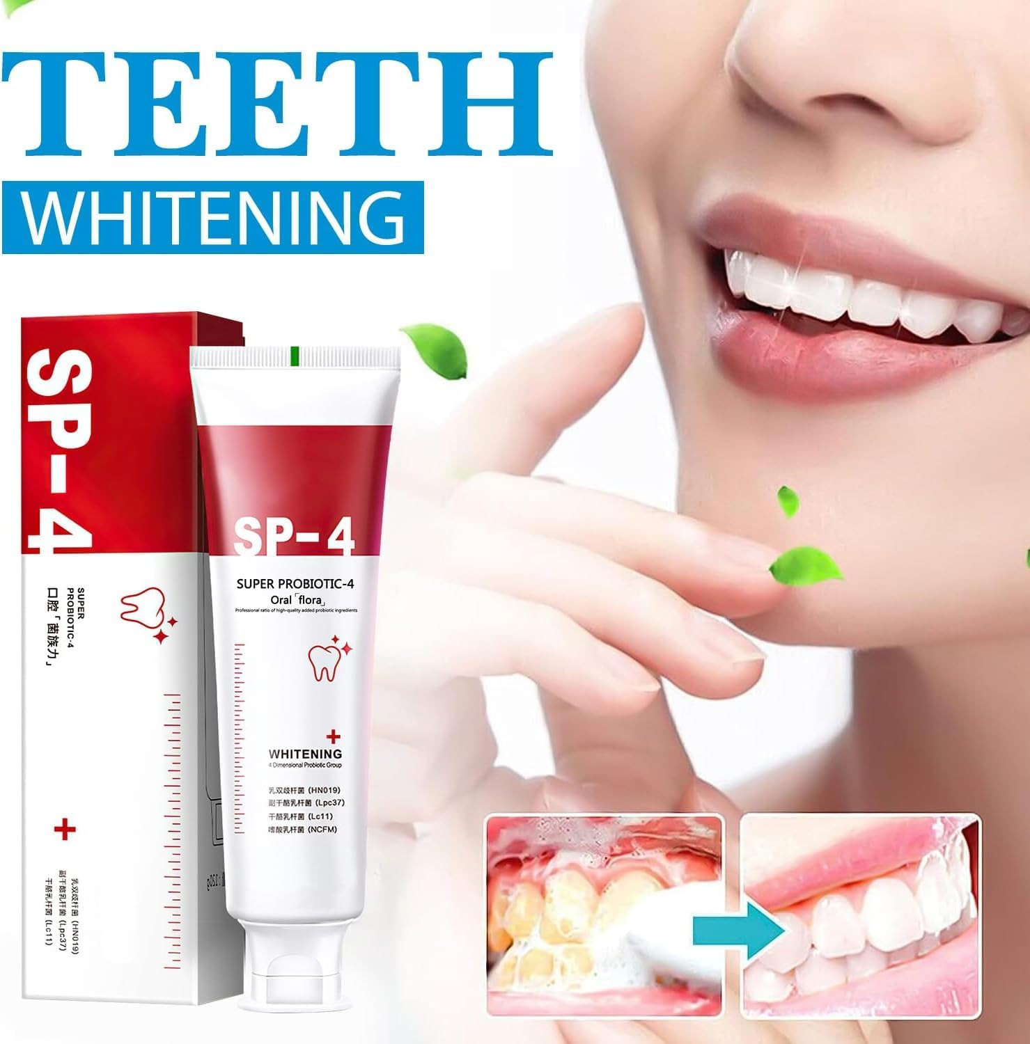 ২পিস SP 4 Probiotic Whitening Stain Removal Toothpaste